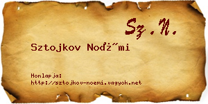 Sztojkov Noémi névjegykártya